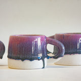 Seconds Sale Handmade Ceramic Mug - Dark Blue & Pink