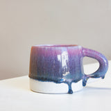 Seconds Sale Handmade Ceramic Mug - Dark Blue & Pink
