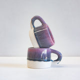 Seconds Sale Handmade Ceramic Mug - Dark Blue & Pink
