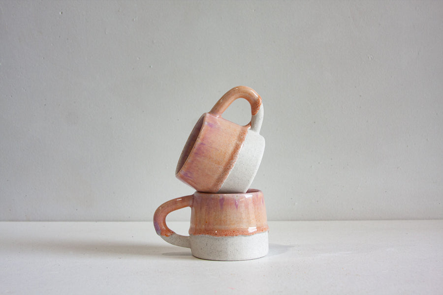 Seconds Sale Handmade Ceramic Mug - Purple & Peach