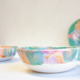 Handmade Ceramic Pasta Bowl - Sugared Almond