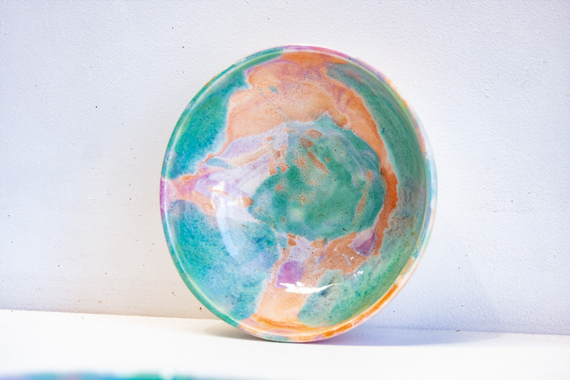 handmade ceramic bowl shown from a side angle