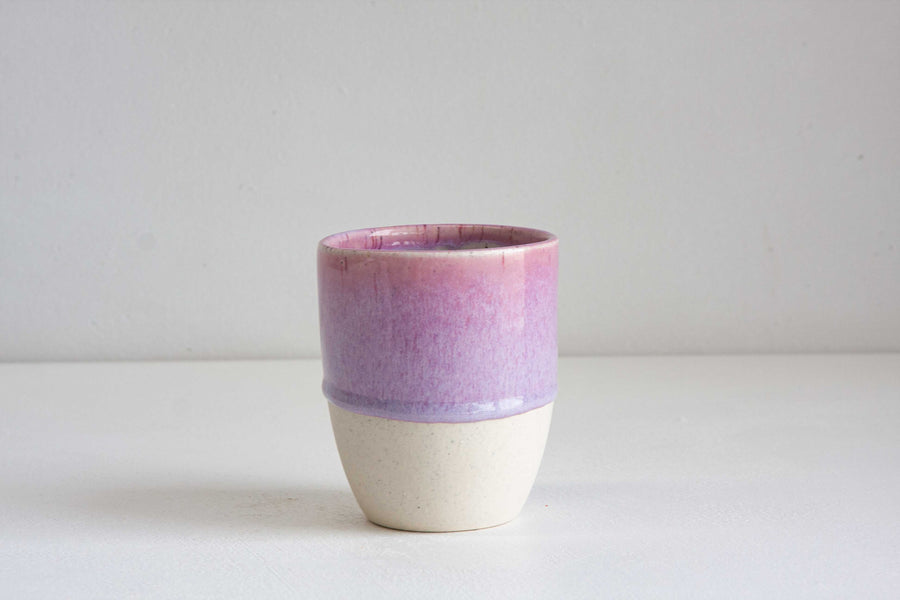 handmade ceramic purple large cup