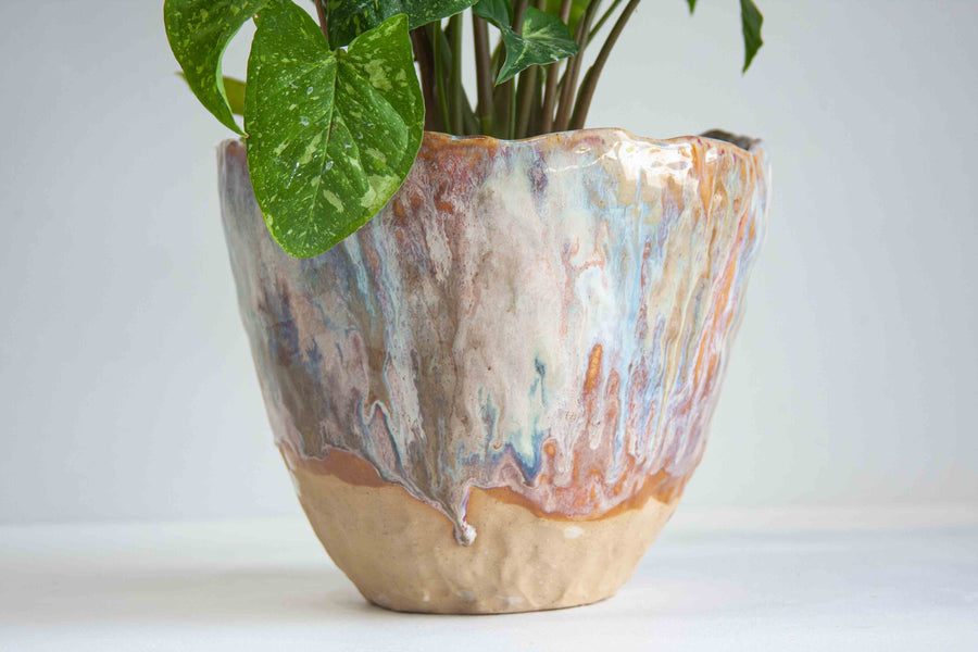 Seconds Sale Handmade Ceramic Petal Planter - Correa