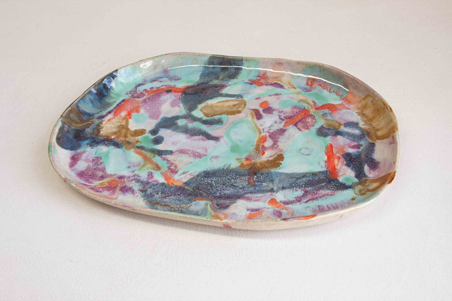 Handmade Ceramic Large Platter - Confetti