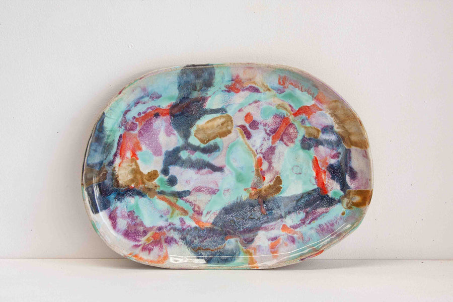 Handmade Ceramic Large Platter - Confetti
