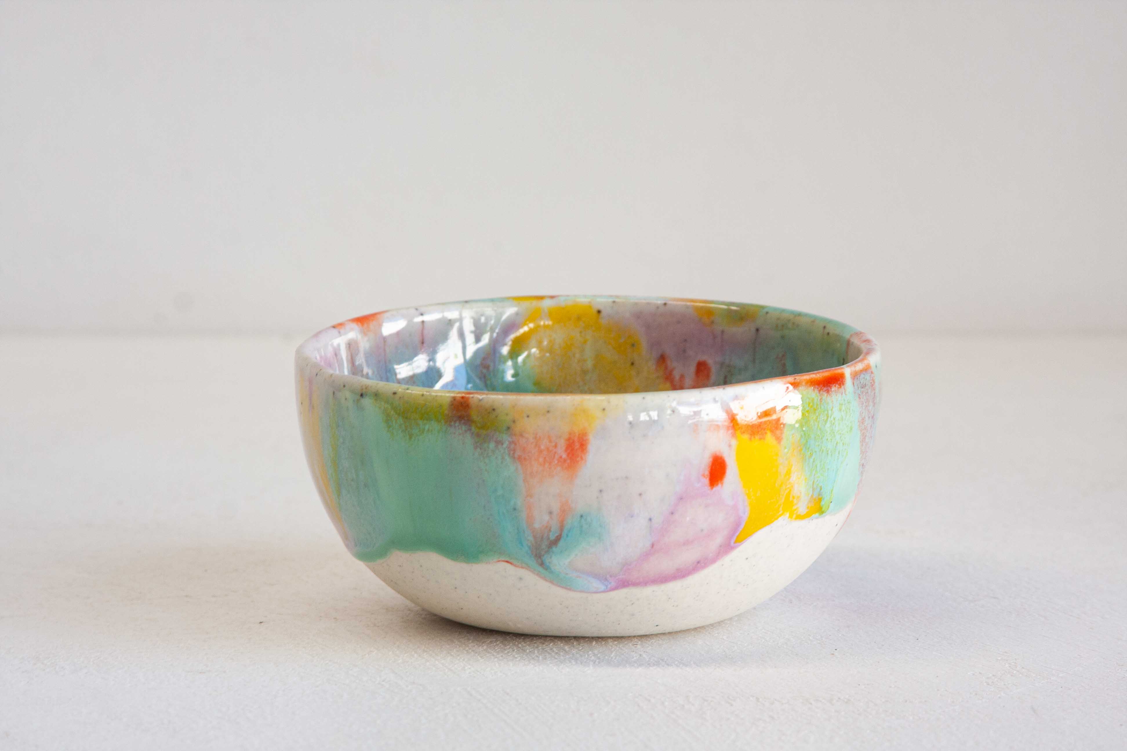 side profile of handmade ceramic bowl