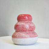 Handmade Ceramic Small Smoosh Vase - Red