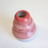 Handmade Ceramic Small Smoosh Vase - Red