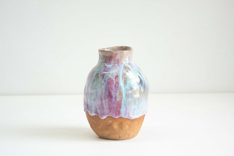Handmade Ceramic Vase - Purple & Blue