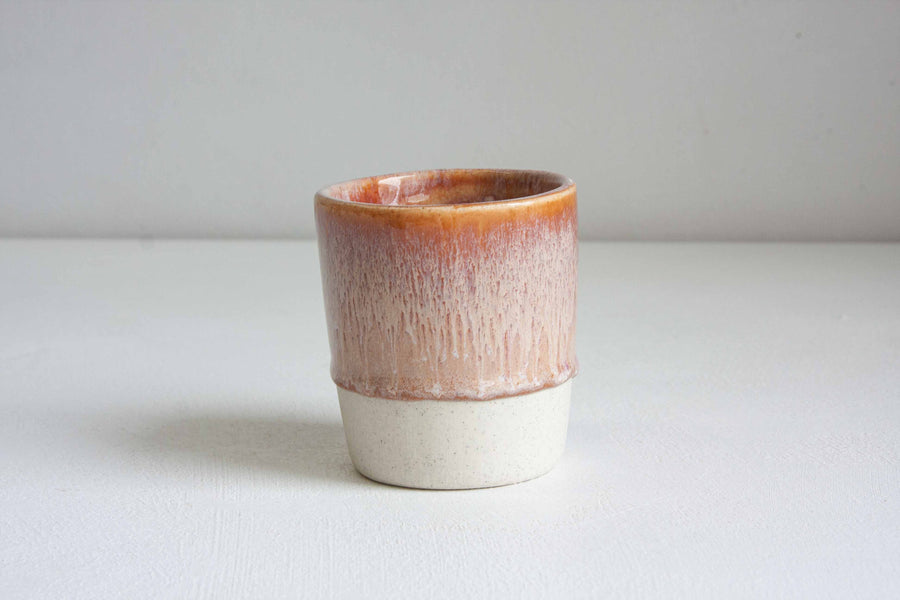 handmade ceramic brown cup