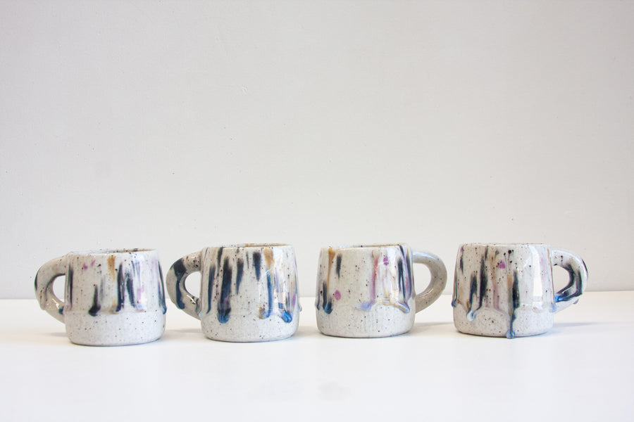 handmade ceramic splatter mug
