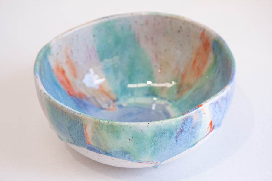 Seconds Sale Handmade Ceramic Serving Bowl - Marble