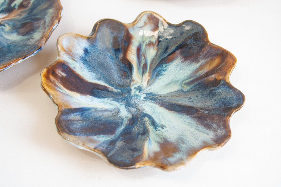 Seconds Sale Handmade Petal Bowl - Deep Sea