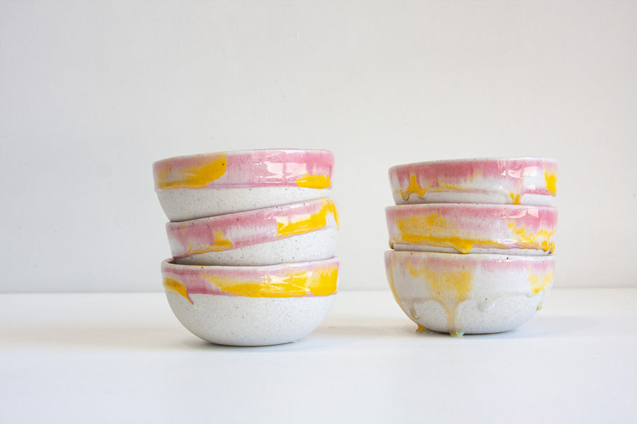 Seconds Sale Handmade Ceramic Small Breakfast Bowl - Sherbet