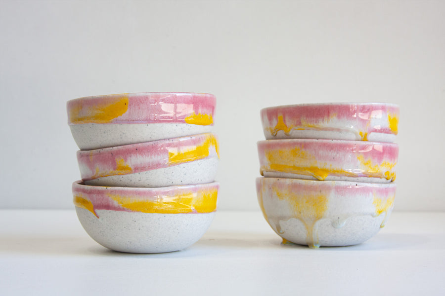 Seconds Sale Handmade Ceramic Small Breakfast Bowl - Sherbet