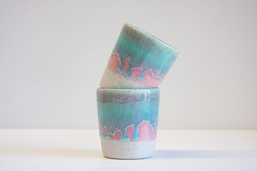 Handmade Ceramic Tumbler Cup - Springtime