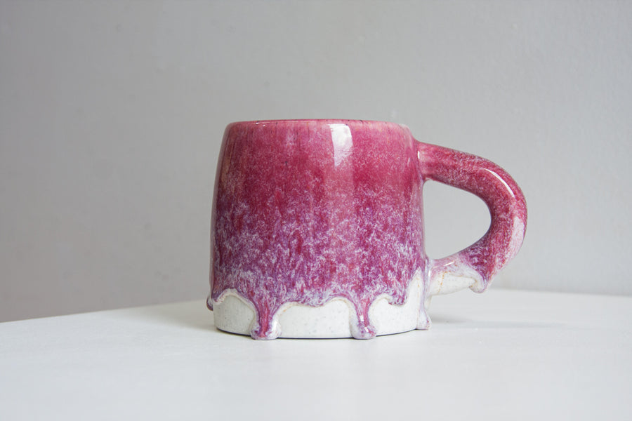 Handmade Ceramic Large Mug - Dark pink