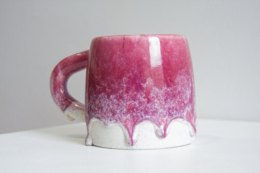 Handmade Ceramic Large Mug - Dark pink