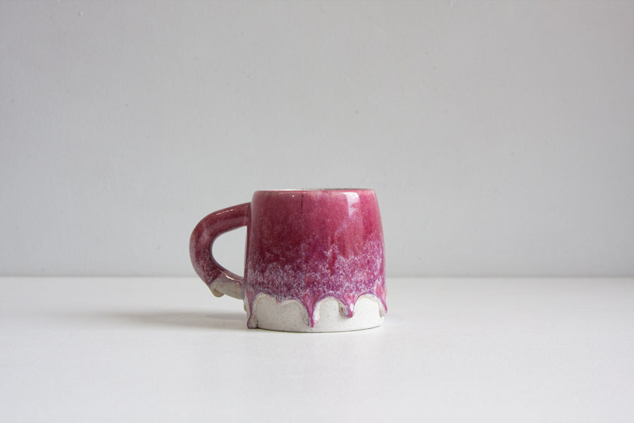 Handmade Ceramic Large Mug - Dark pink