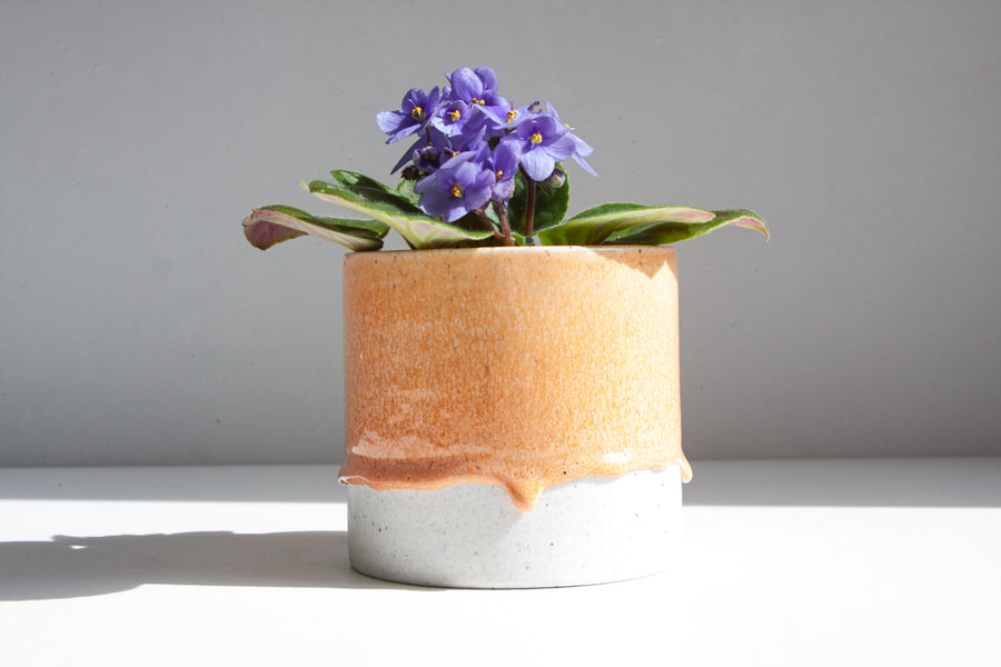 Handmade Ceramic Planter - Peach