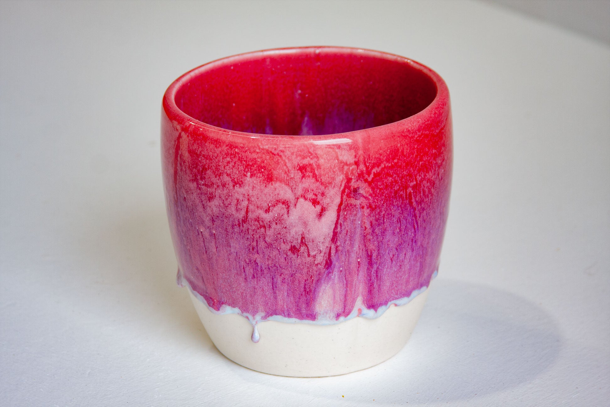 deep pink handmade ceramic planter