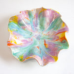 handmade ceramic decorative oyster shaped platter