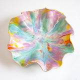 handmade ceramic decorative oyster shaped platter
