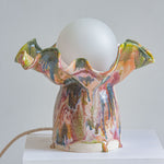 handmade ceramic decorative oyster shaped table lamp