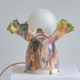 handmade ceramic decorative oyster shaped table lamp
