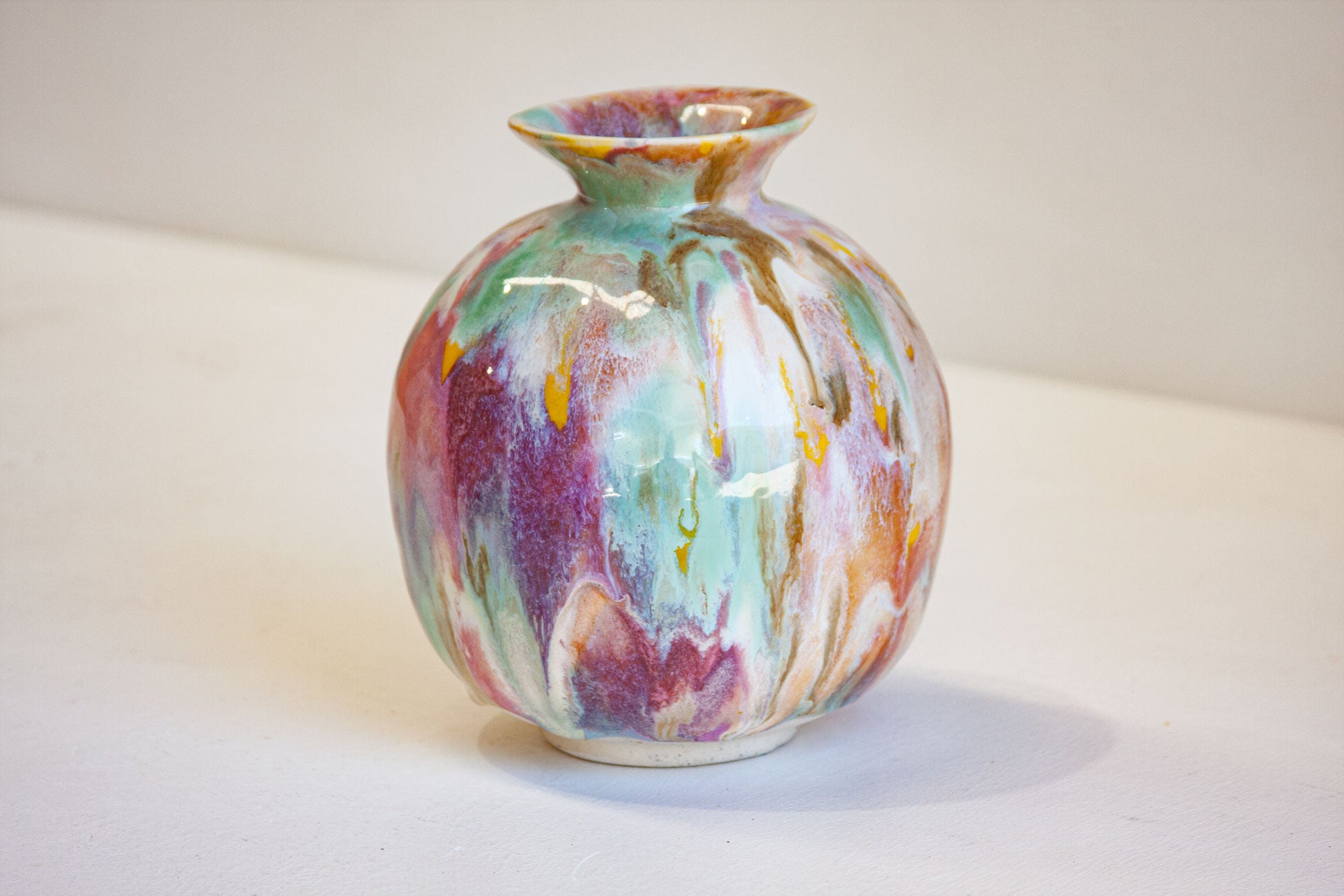 handmade ceramic colourful vase