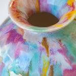 handmade ceramic brightly coloured vase