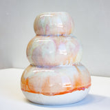 Handmade Ceramic Large Smoosh Vase - Marshmallow