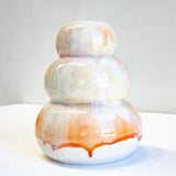 Handmade Ceramic Large Smoosh Vase - Marshmallow