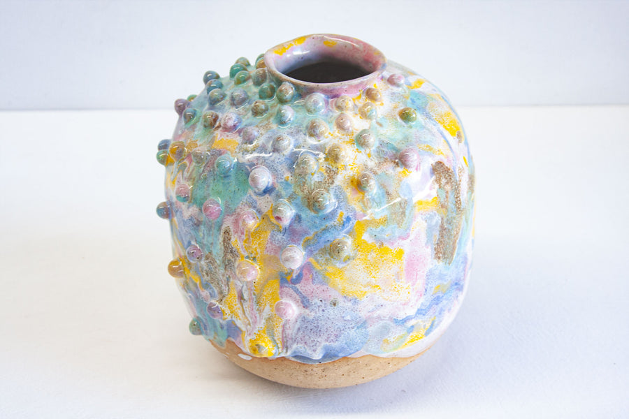 Handmade Ceramic Large Vase - Rainbow