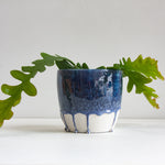 handmade ceramic blue planter