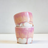 Handmade Ceramic Cup - Purple & Peach