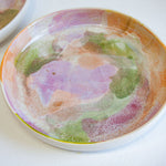 handmade ceramic multicoloured deep plate