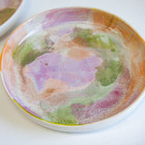 handmade ceramic multicoloured deep plate