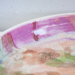 view of the rim of handmade ceramic plate