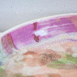 view of the rim of handmade ceramic plate