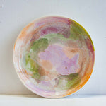 handmade ceramic pastel coloured deep plate