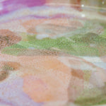 close up of glaze details on handmade ceramic plate