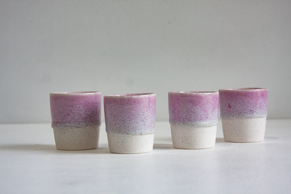 handmade ceramic purple espresso cup 