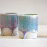 Handmade Ceramic Espresso Cup - Purple & Blue