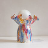 handmade ceramic sculptural oyster table lamp