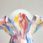 details of a handmade ceramic table lamp