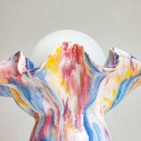 details of a handmade ceramic table lamp