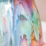 close p of glaze details of handmade ceramic table lap