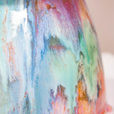 close p of glaze details of handmade ceramic table lap